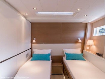 The twin beds cabin convertible into a double bed