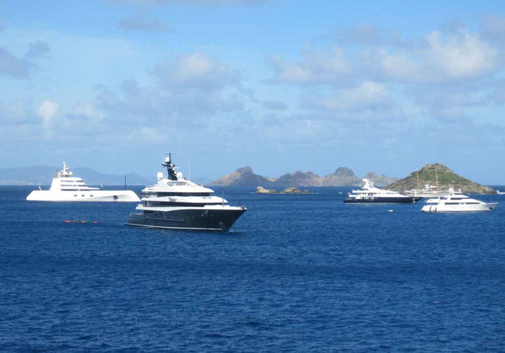 crew of a mega yacht